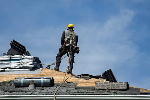 Professional Roof Replacement technician working in Bedias, TX